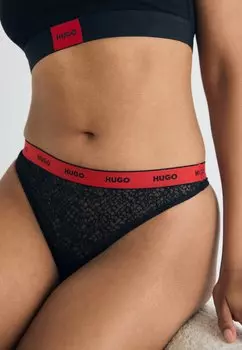 Стринги THONG 3 PACK HUGO, черный