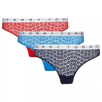 Стринги Tommy Jeans UW0UW02524 3 шт, разноцветный