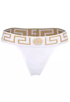 Стринги - трусики-стринги topeka из органического хлопка би-стрейч Versace, белый