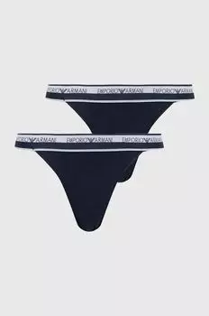 Стринги упаковка из 2 шт. Emporio Armani Underwear, темно-синий