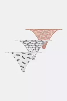 Стринги упаковка из 3 шт Moschino Underwear, белый