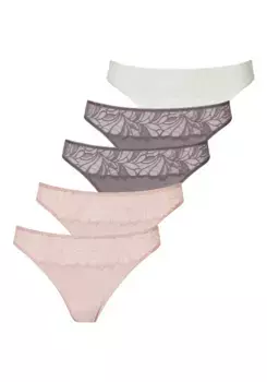 Стринги Vivance (5 шт.), изготовлены из качественного эластичного хлопка, розовый