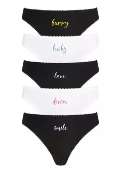 Стринги Vivance, черно-белый