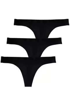 Стринги Yenita s Invisible 3 шт aus Mikrofaser, черный