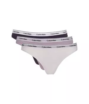 Стринги женские Calvin Klein Underwear с логотипом 3 шт, мультиколор
