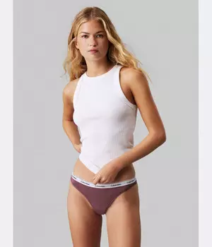 Стринги женские Calvin Klein Underwear с логотипом, фиолетовый
