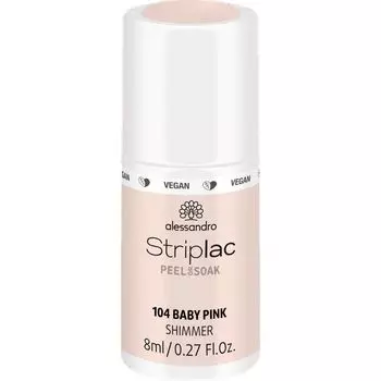 STRIPLAC PEEL ИЛИ SOAK BABY PINK - ВЕГАНСКИЙ Alessandro, 8 ml