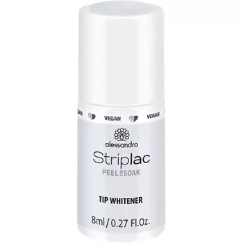 Striplac Peel Or Soak Vegan Tip Whitener Белый светодиодный лак для ногтей 8 мл, Alessandro