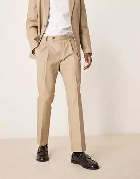 Строгие брюки ASOS DESIGN из мягкого хлопка