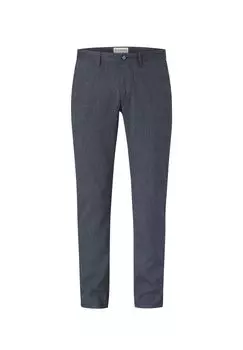 Строгие брюки чиносы узкого кроя из шерсти с эластичной яшмой redpoint, цвет Figured Navy