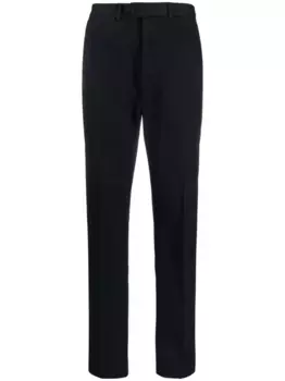 Строгие брюки Eaton прямого кроя Ralph Lauren Purple Label, синий