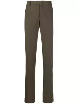 Строгие брюки прямого кроя Incotex, коричневый