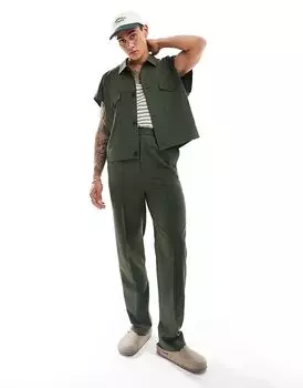 Строгие брюки прямого кроя с высокой талией ASOS DESIGN (часть комплекта)