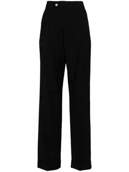 Строгие брюки средней посадки Sportmax, черный