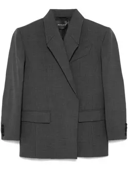 Строгий блейзер Mugler, серый