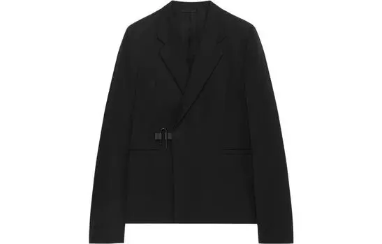 Строгий пиджак с длинными рукавами и U-образным замком Givenchy, черный