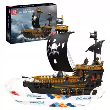 СТРОИТЕЛЬНЫЕ БЛОКИ ПИРАТСКИЙ КОРАБЛЬ ЧАЙКА 1288 шт. МОЛД КОРОЛЬ 13083 Mould King