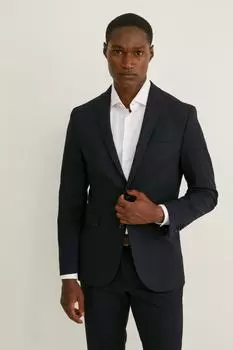 Строительный комплект, куртка облегающего кроя из эластичной лайкры C&A, синий