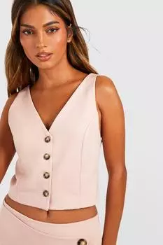 Строительный жилет с деталями швов Boohoo, роза