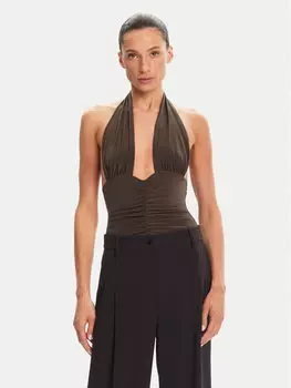 Стройное боди Mio KK424XPLG74823 Norma Kamali, коричневый