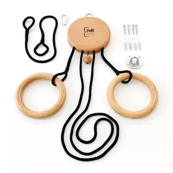 Строп тренировочный бук | быстрая смена длины каната Сделано в Германии - ROLLHOLZ, коричневый