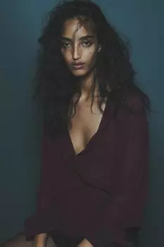 Струйная блузка с деталями на галстуках коллекция zw ZARA, бордовый
