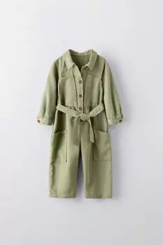 Струйный комбинезон ZARA, светлый хаки