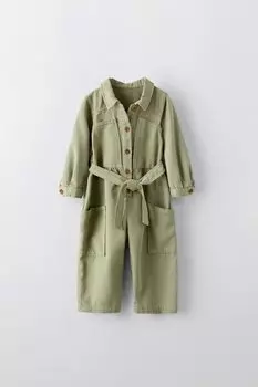 Струйный комбинезон ZARA, светлый хаки