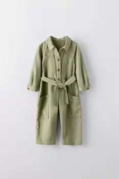Струйный комбинезон ZARA, светлый хаки