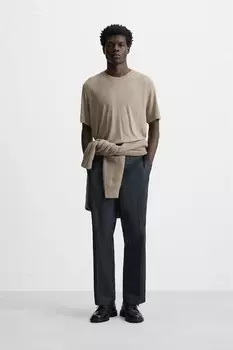 Струйный топ ZARA, кэмел