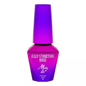 Структура прозрачная розовая база гибкая база для реконструкции 10мл Molly Lac Jelly