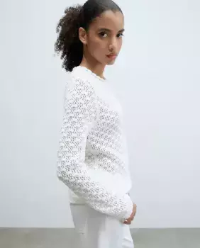 Структурированная деталь свитера Sfera, белый