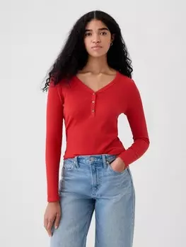 Структурированная футболка Gap, красный
