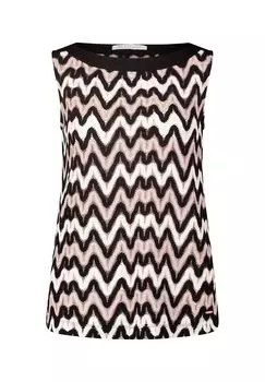 Структурированная рубашка без рукавов BETTY & CO, черно-белый