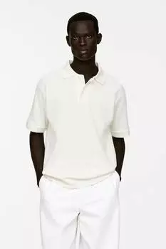 Структурированная рубашка-поло Arket, белый