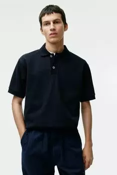 Структурированная рубашка-поло Arket, черный