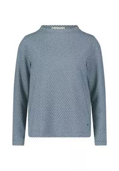 Структурированная рубашка с высоким воротником BETTY & CO, цвет Dunkelblau/wei_