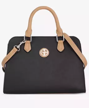 Структурированная сумка-кроссбоди Saffiano Giani Bernini, черный