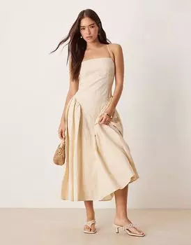 Структурированное миди-платье Nobody's Child Lupin в каменном цвете