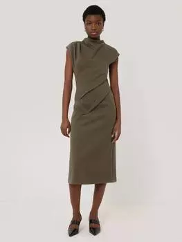 Структурированное платье с вытачками Jigsaw, зеленый