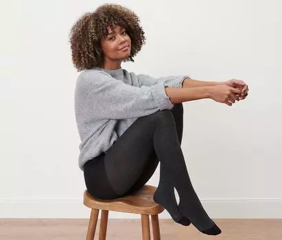 Структурированные колготки Tchibo, темно-серый пестрый