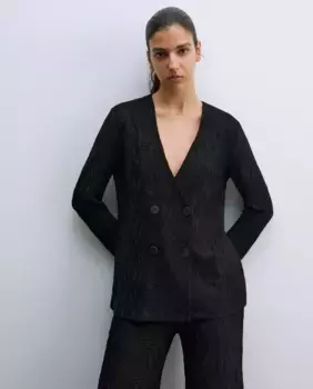Структурированный блейзер Sfera, черный