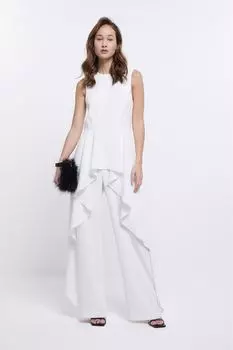 Структурированный костюм «Водопад» River Island, белый