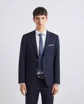 Структурированный мужской пиджак Easy Wear, темно-синий