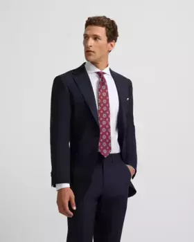 Структурированный мужской пиджак темно-синего цвета Silbon, синий