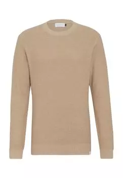 Структурированный мужской свитер с круглым вырезом NOWADAYS, цвет Brown Rice