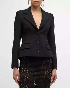 Структурированный однобортный жакет Topstitch Dolce&Gabbana, цвет Black