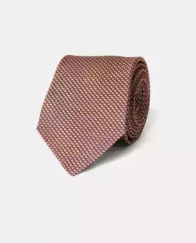 Структурированный шелковый мужской галстук Florentino, темно-коричневый