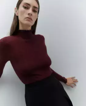 Структурированный свитер Sfera, бордовый