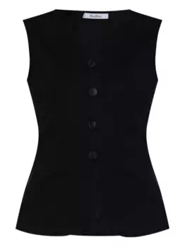 Структурированный жилет MAX MARA, черный